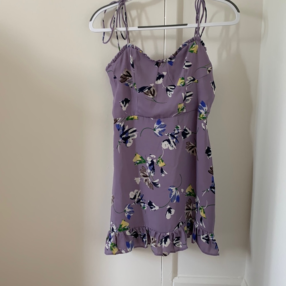 Superdown Lavender Floral Mini Dress